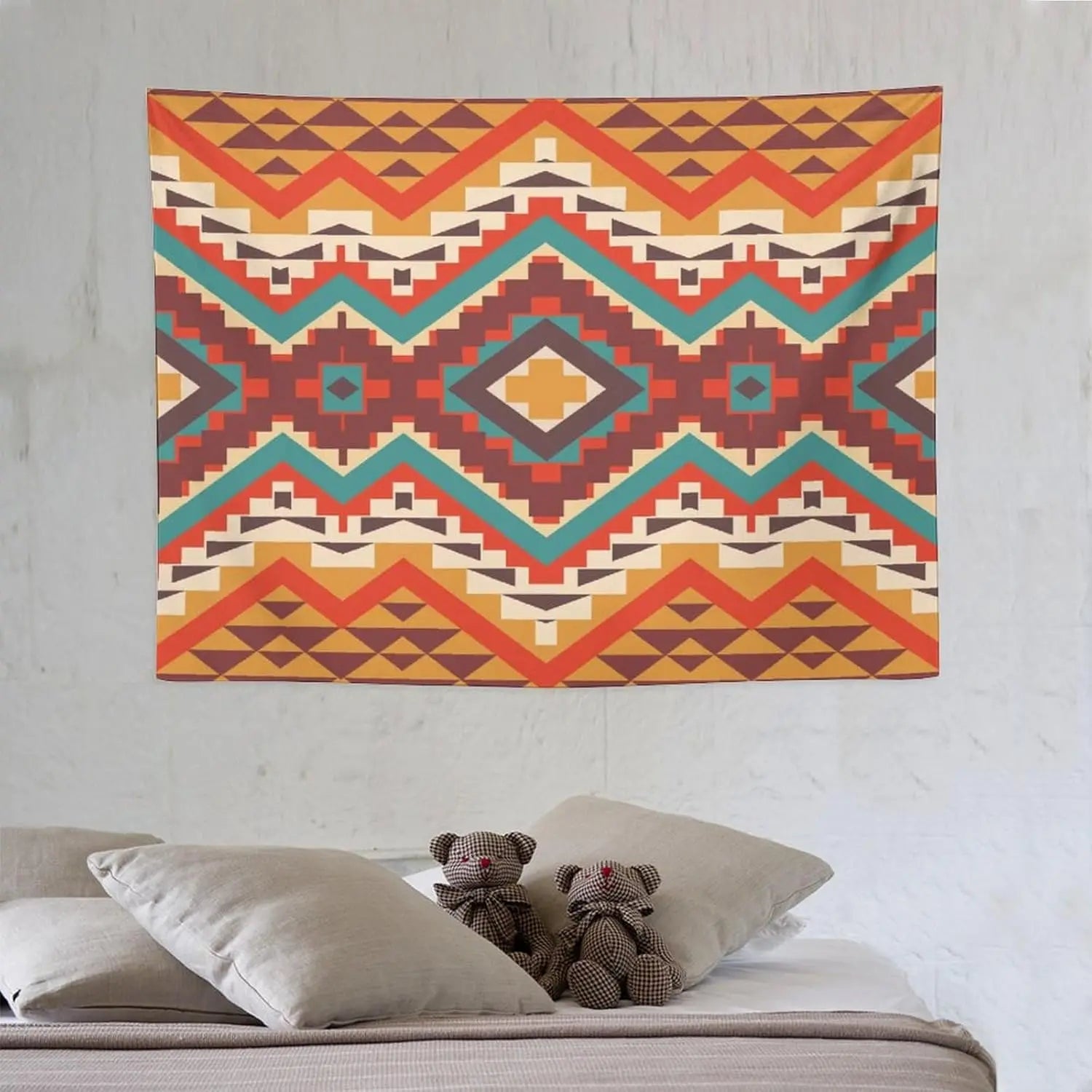 Southwestern Aztec Tapestry Wall Hanging Southwest Native American