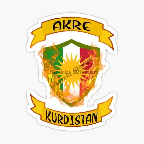 Kurdistan Flag Map Car Stickers