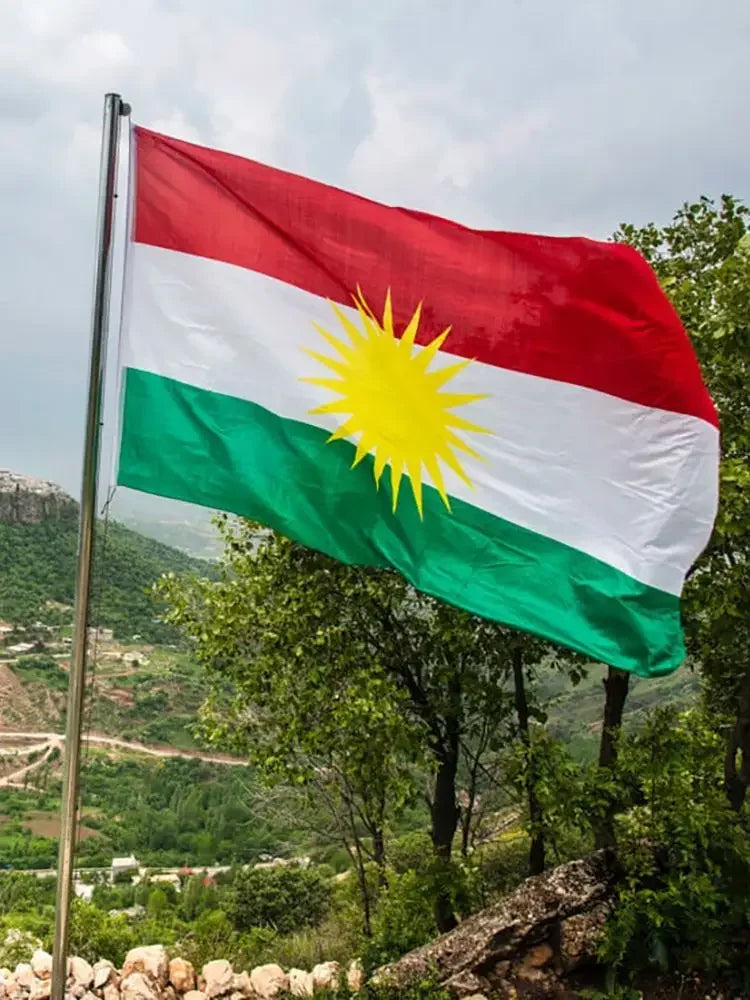 Kurdistan Hanging Flag