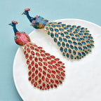 Luxury Peacock Brooches Enamel Bird