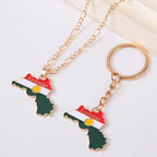 Kurdistan Map Necklace, Keychain