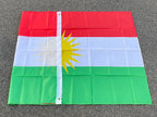 Kurdistan Hanging Polyester Flag