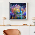 Huacan Peacock DIY Diamond Painting Animal Rain Diamond Mosaic New 2025 Complete Kit لوحات تزيينية