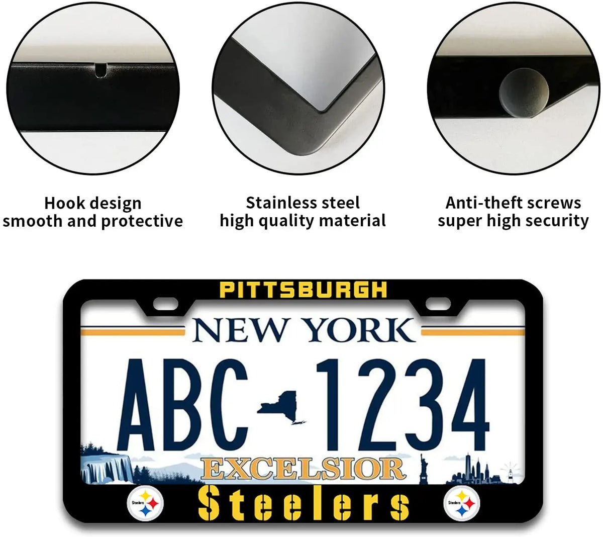 2PCS Novelty License Plate Pittsburgh Steelers