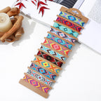 12Pcs/set Woven Bracelet Ethnic Rainbow Friendship Bracelet