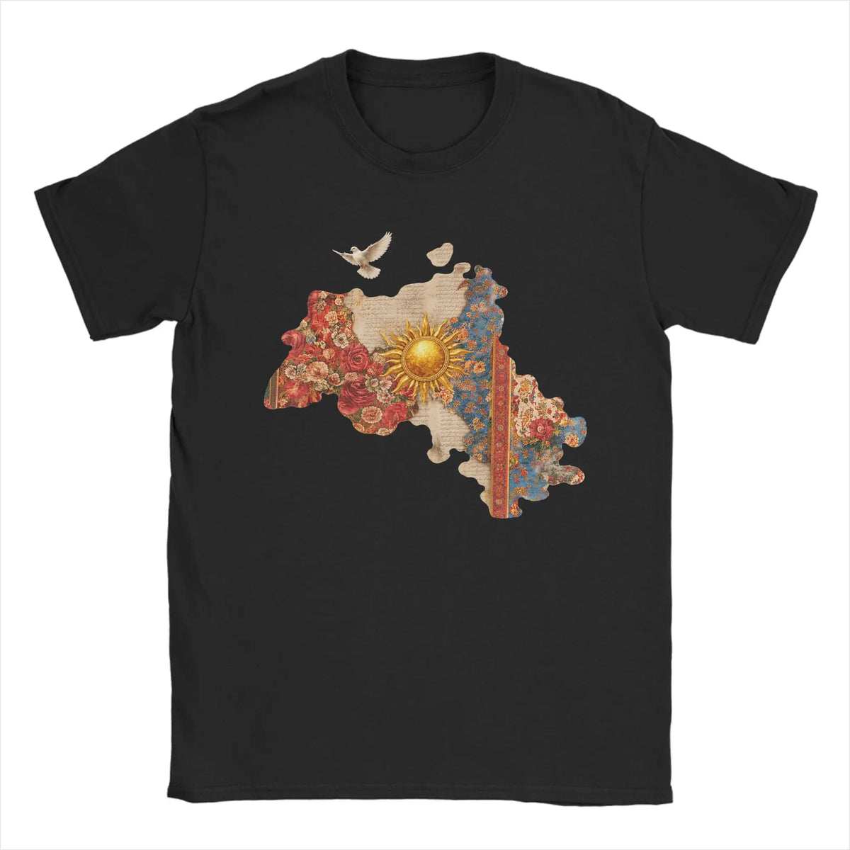 Sun Flag Heart T Shirt