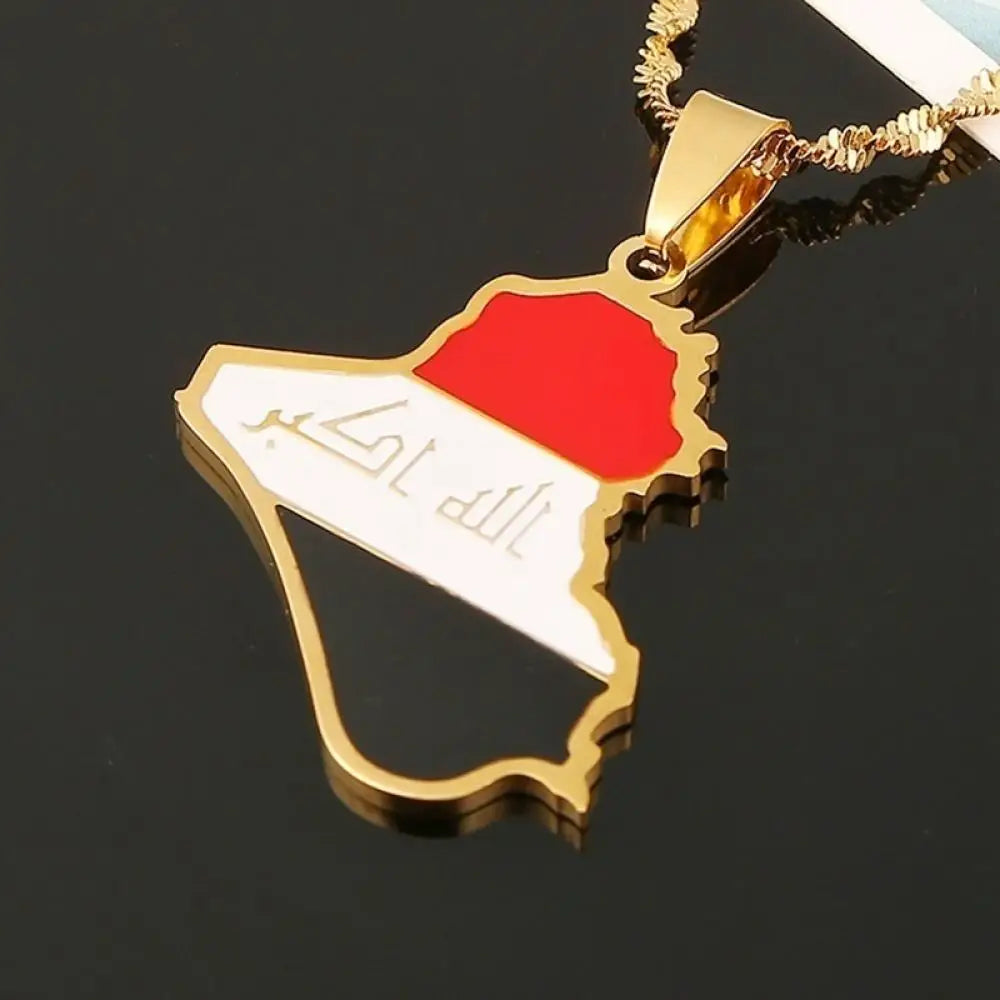 Iraq Map Necklace