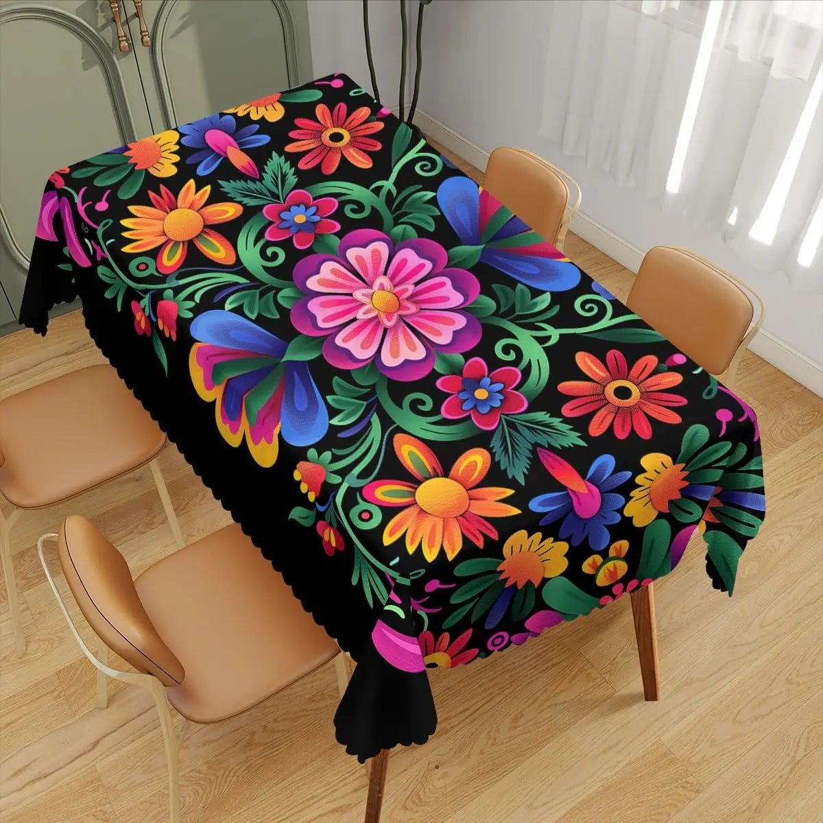 Mexican Day of The Dead Rectangle Waterproof Table Cloth