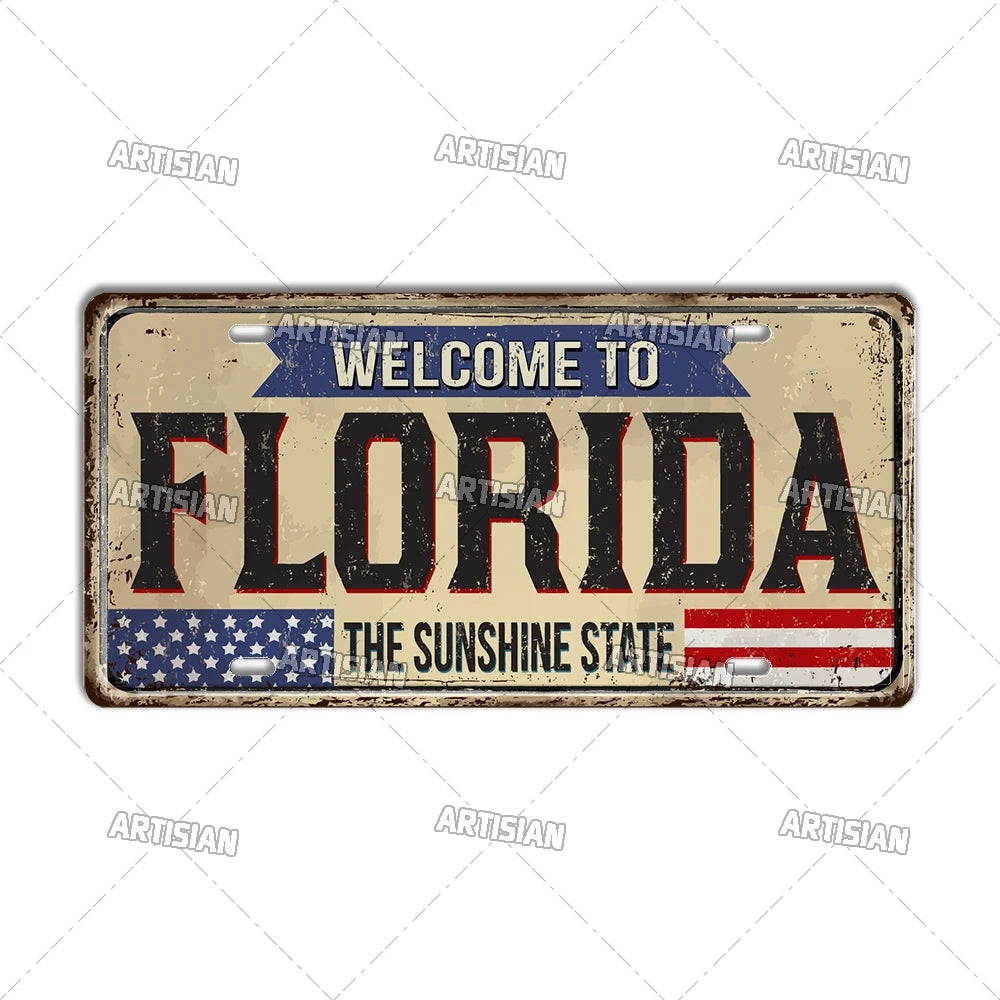 USA Landmark License Plate