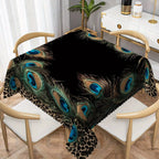 Peacock Tablecloth Decor