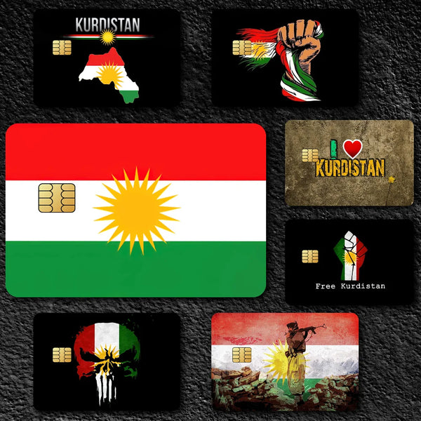 Flag of Kurdistan Poster Film Skin Cover Credit Card Stickers