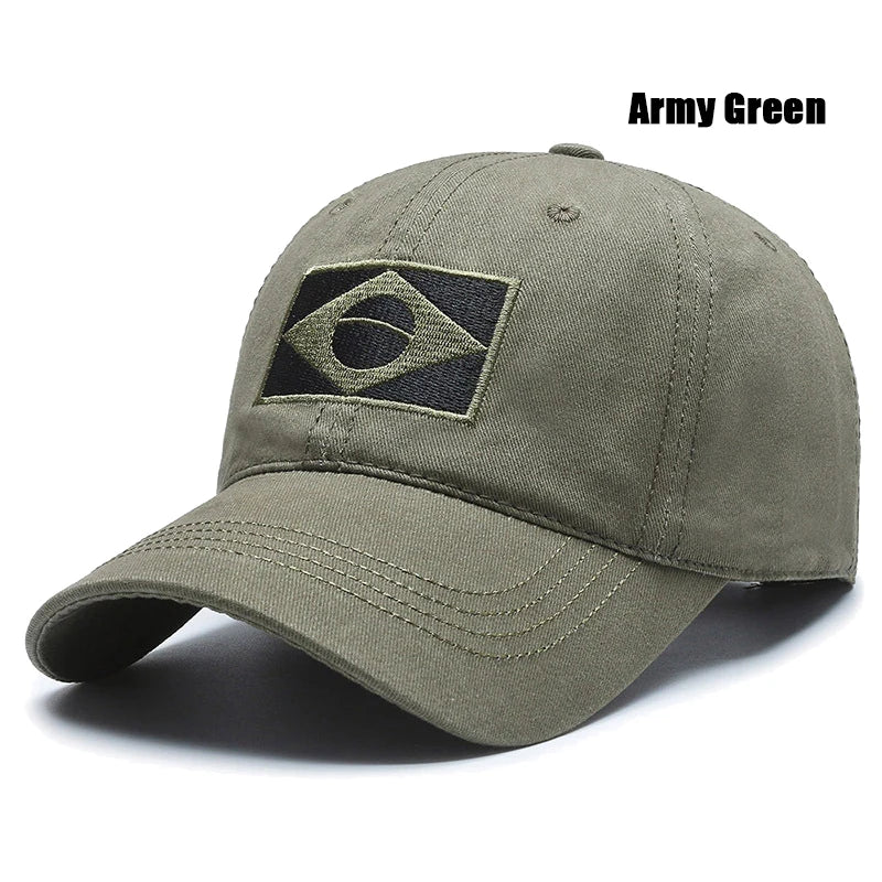 Unisex Brazilian Flag Embroidered Cap