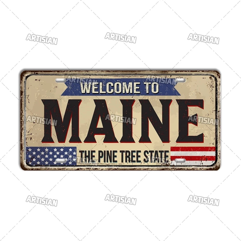 USA Landmark License Plate
