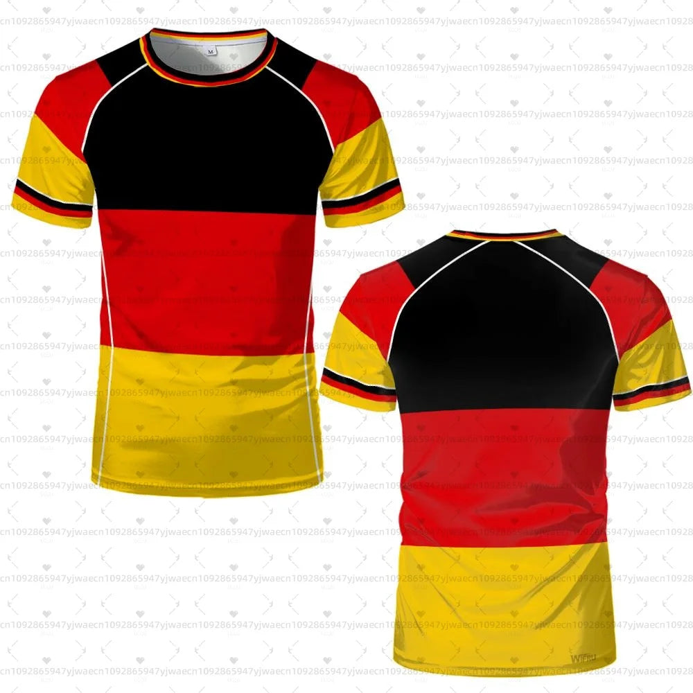 Germany Football Jersey Flag Print T-shirt