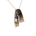 Fashion Stainless Steel Zircon Tassel Scarf Palestine