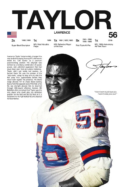 Classic American Football Sports Star Art Poster