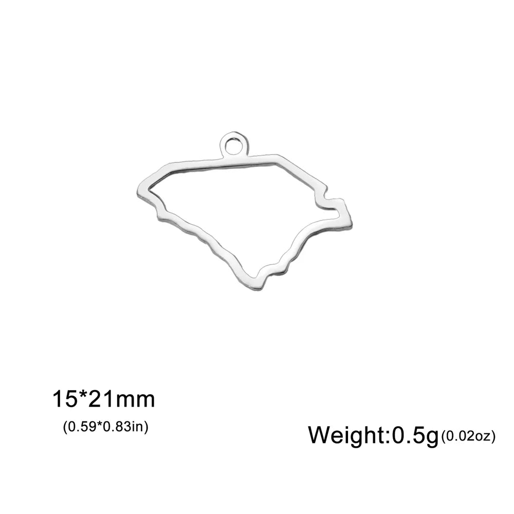 My Shape United States Map Pendent for Bracelet Necklace