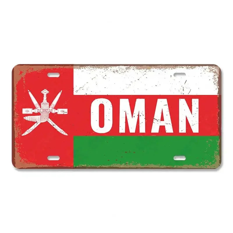 Myanmar Flag Aluminum Sign – Vintage Wall Decor