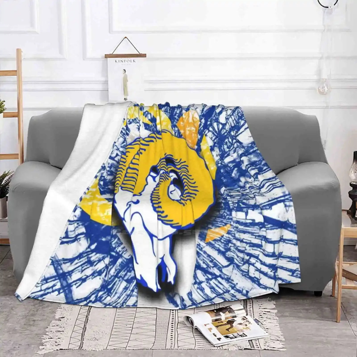 Blanket Los Angeles La Rams Football Ramheart Logo