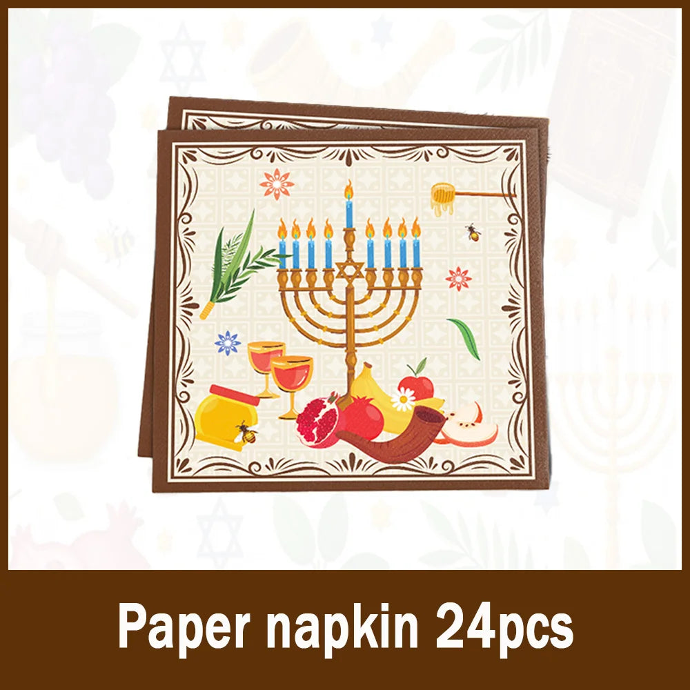 Jewish New Year Party Supplies Rosh Hashanah Tableware