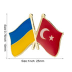 Ukraine Flag Badge with Other Countries