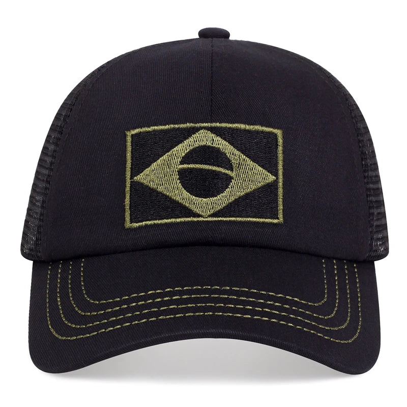Brazil Flag Camouflage Baseball Cap