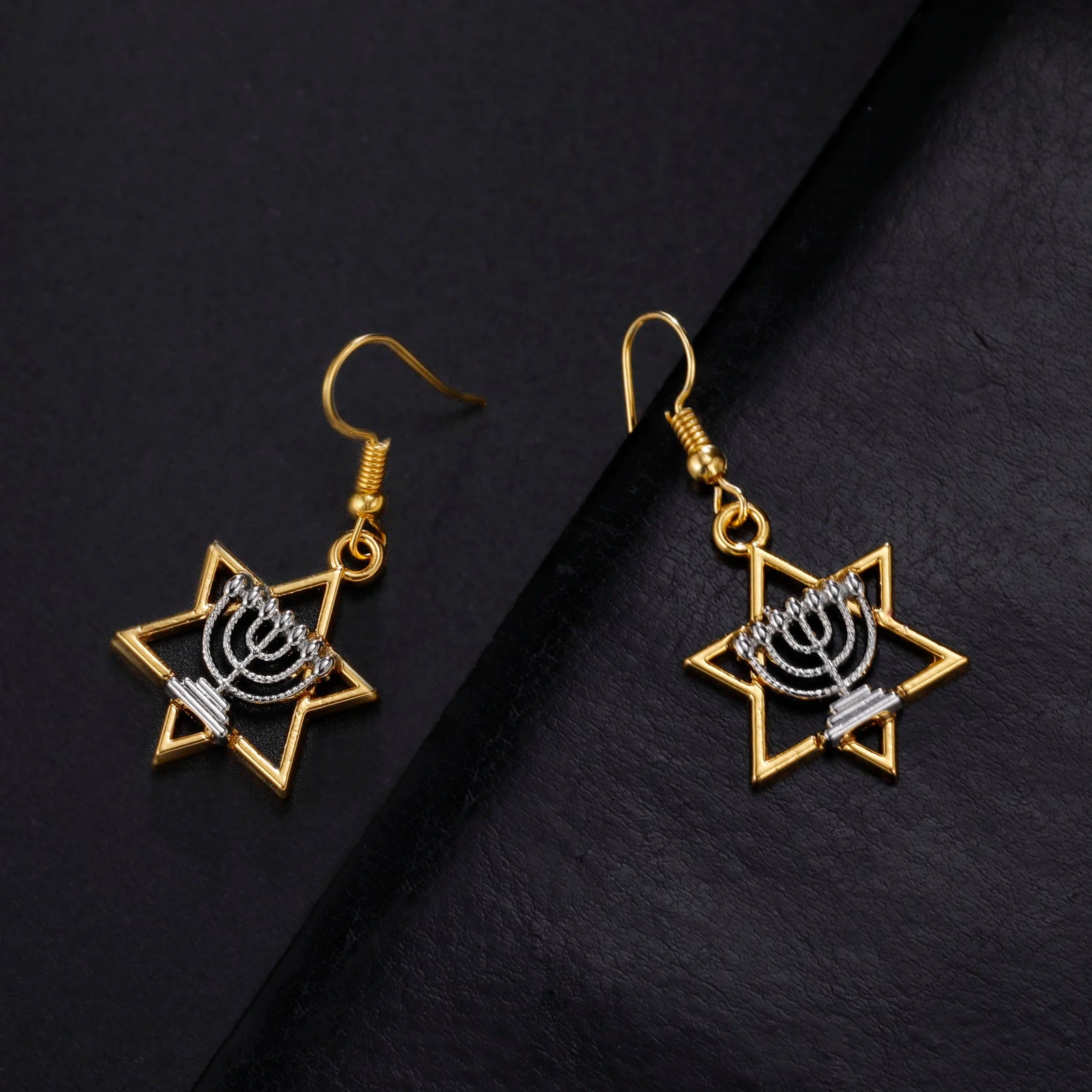 LIKGREAT Hanukkah Menorah Candles Drop Earrings