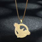 Engraved Star Pendant Necklace