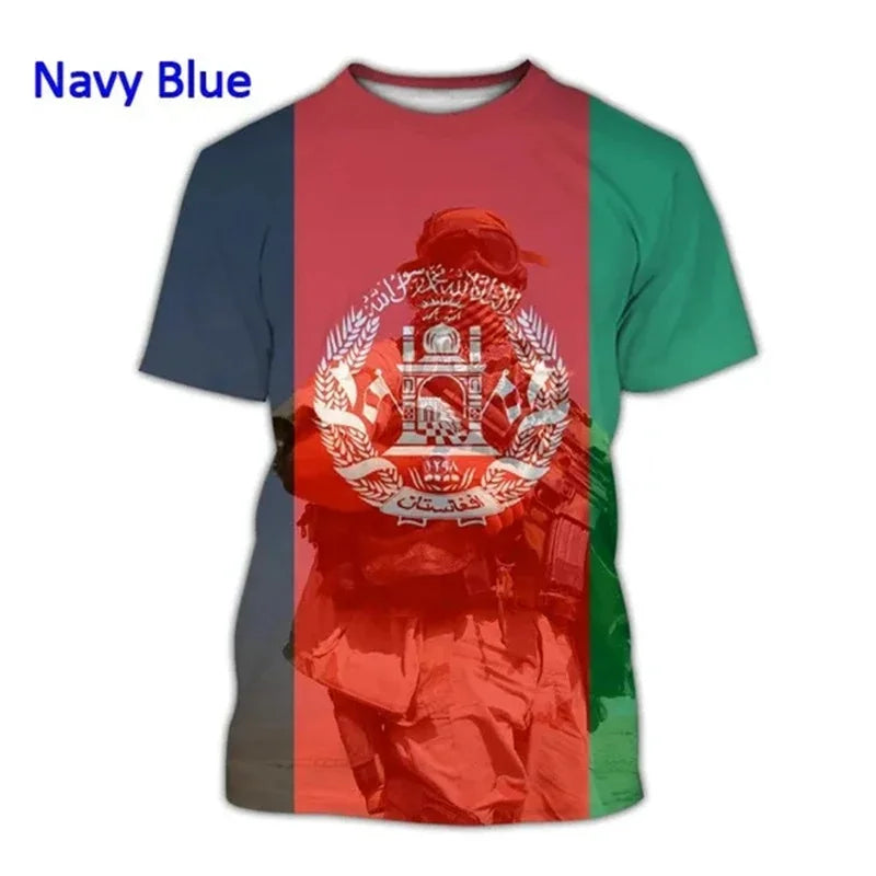 3D Print Afghanistan Flag T-Shirt