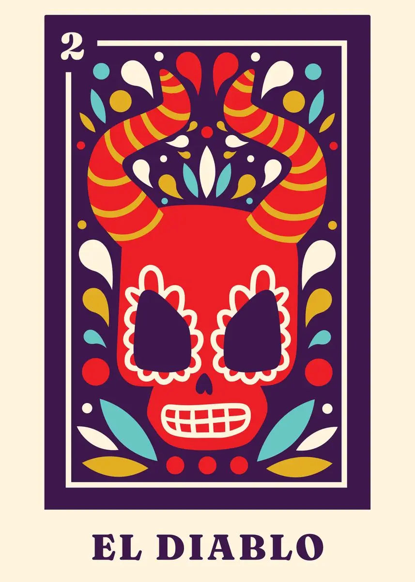 Mexican Skeleton Wall Art Canvas Painting Day of The Dead