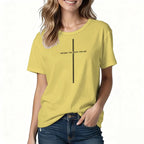 Jesus Cross Print Christian T-shirt
