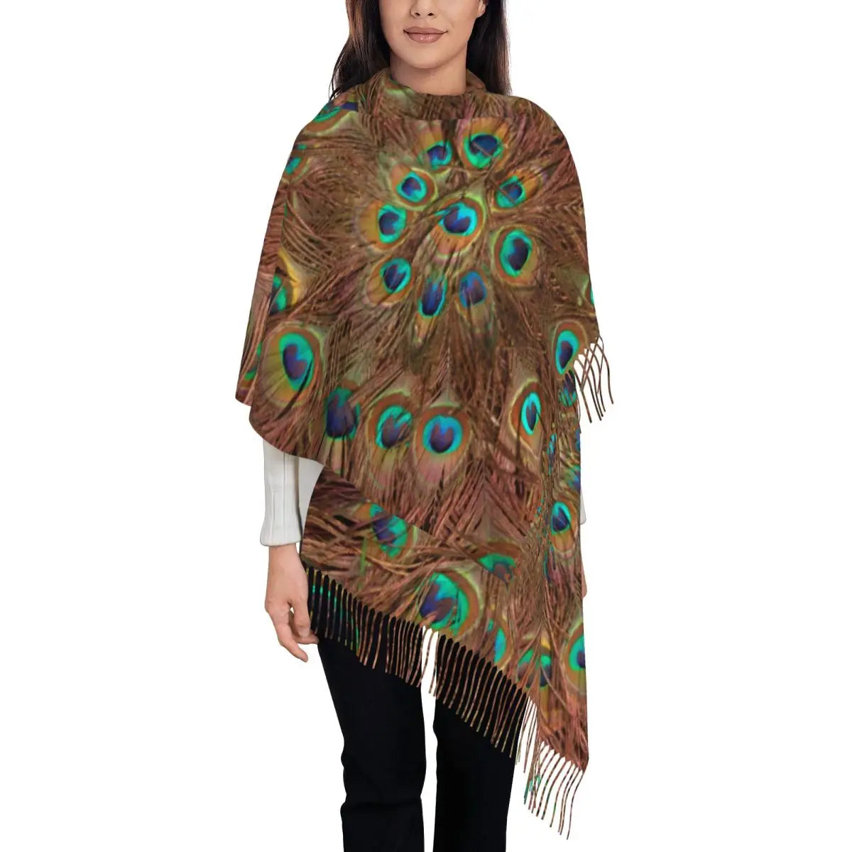Ladies Long Peacock Cute And Beautiful Scarves