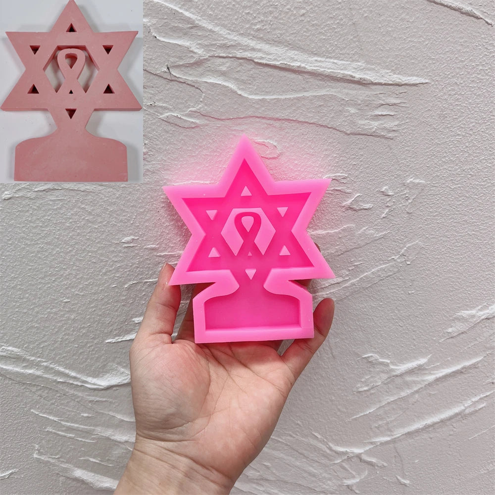 Candle Holder Mold Hanukkah Judaica Decor