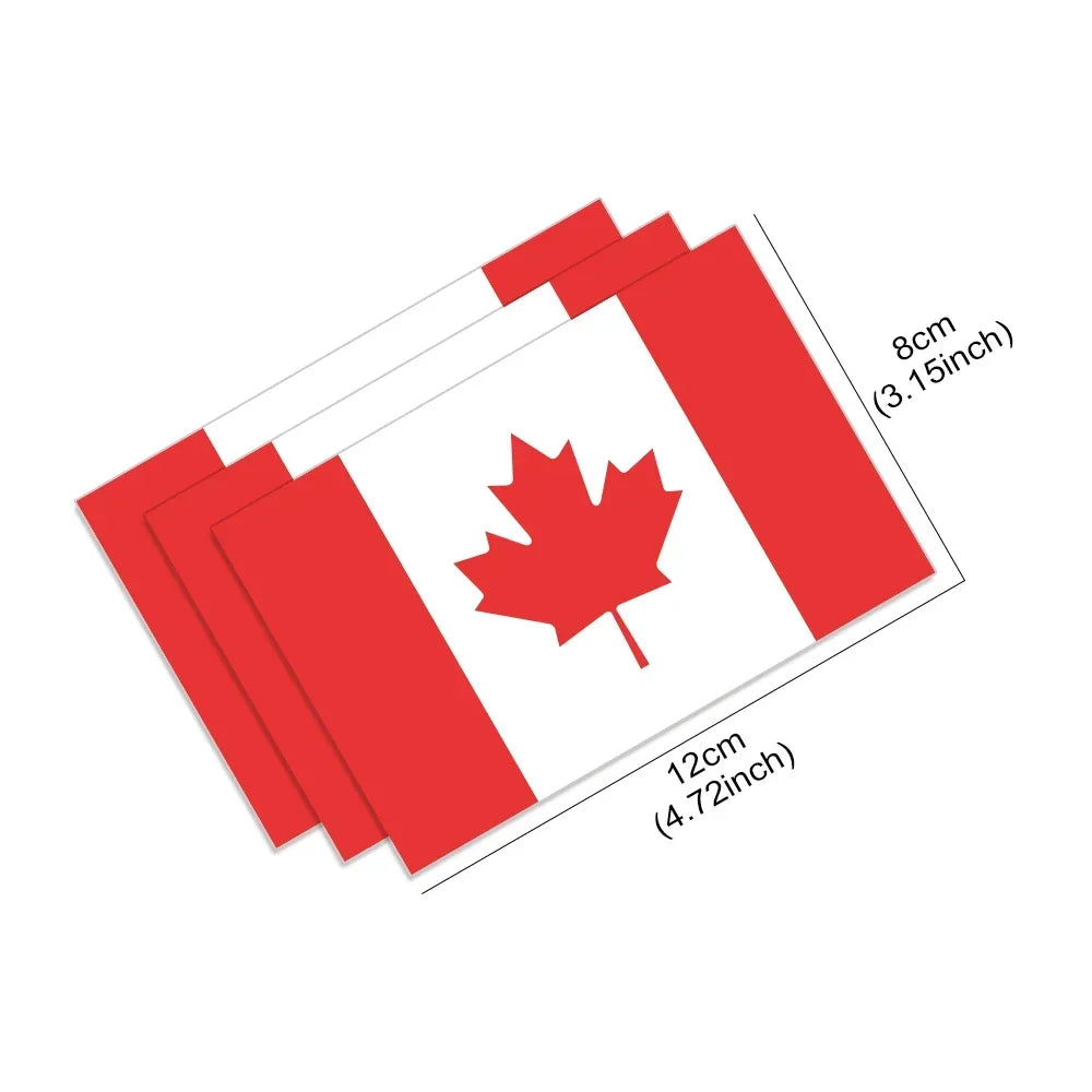 3PCS Canada Flag Car Stickers
