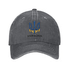 Ukraine Flag Washed Baseball Cap