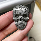 Sugar Skull Bones Brooch Skeleton Metal Badge Day of The Dead Gothic
