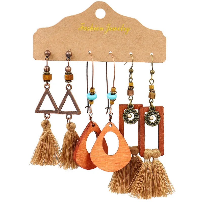 Vintage Ethnic Dangle Hanging Drop Earrings