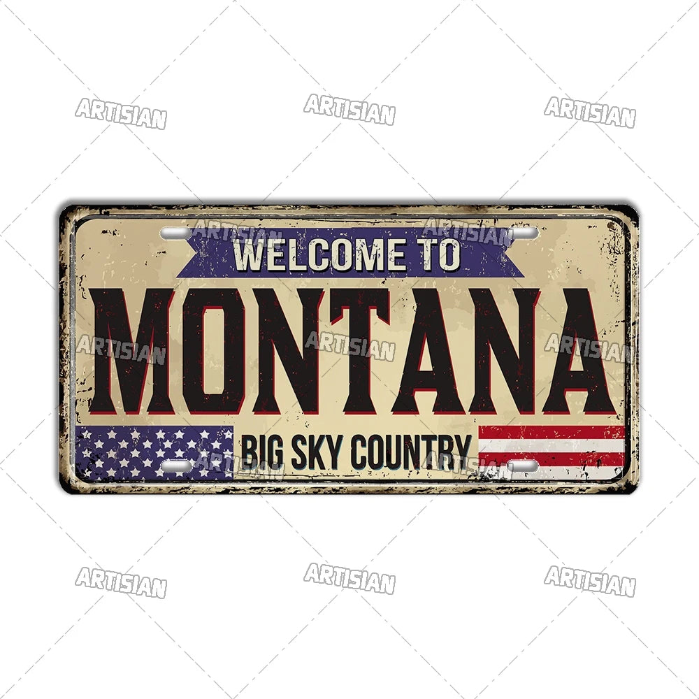 USA Landmark License Plate
