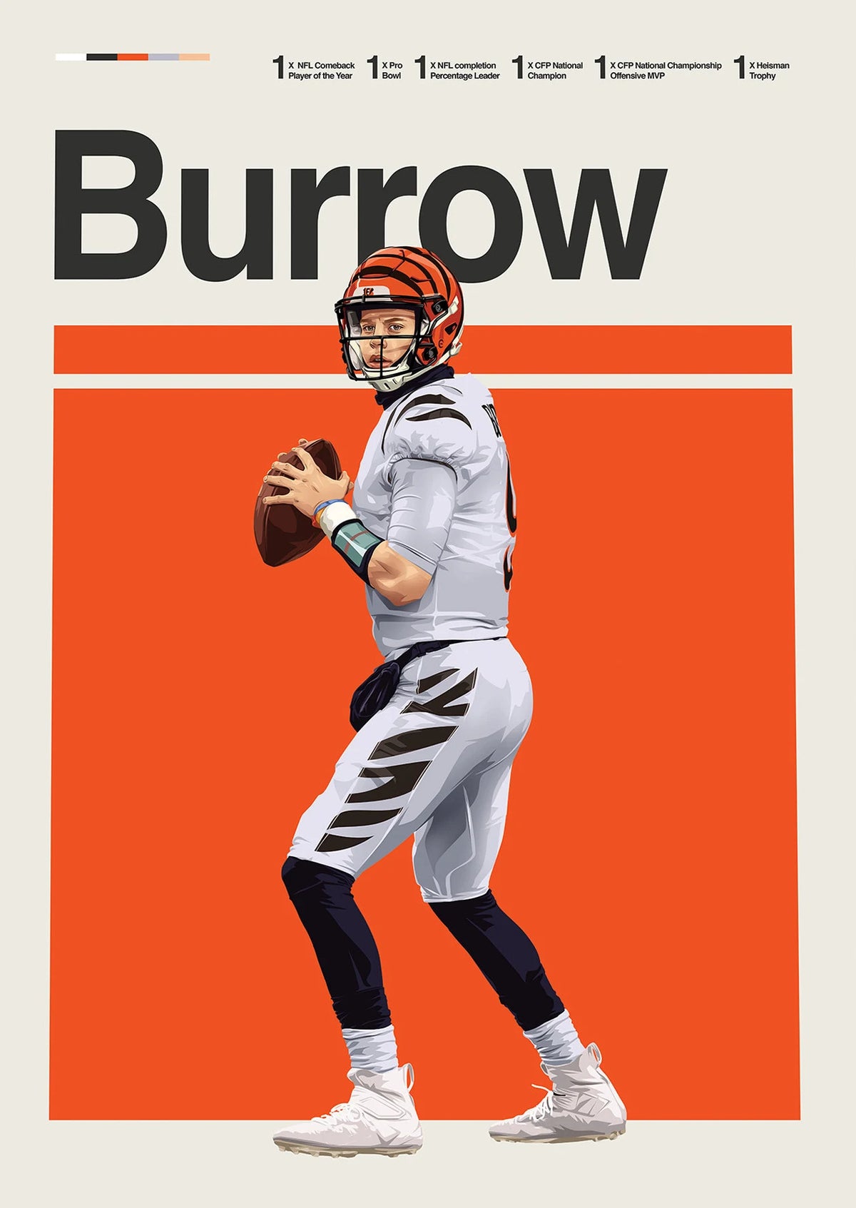 Classic American Football Star Athletes Highlights Achievements Posters