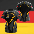 Men's German flag pattern short-sleeved shirt