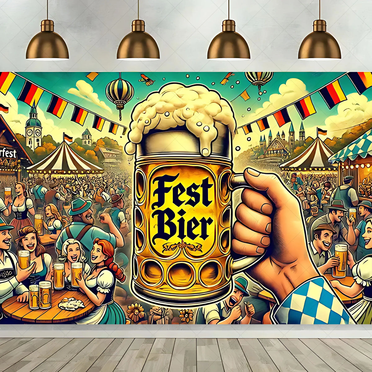 Oktoberfest Beer Theme Celebration Background