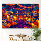1 piece of polyester background fabric for the Day of the Dead, Mexico
