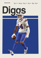 Classic American Football Star Athletes Highlights Achievements Posters
