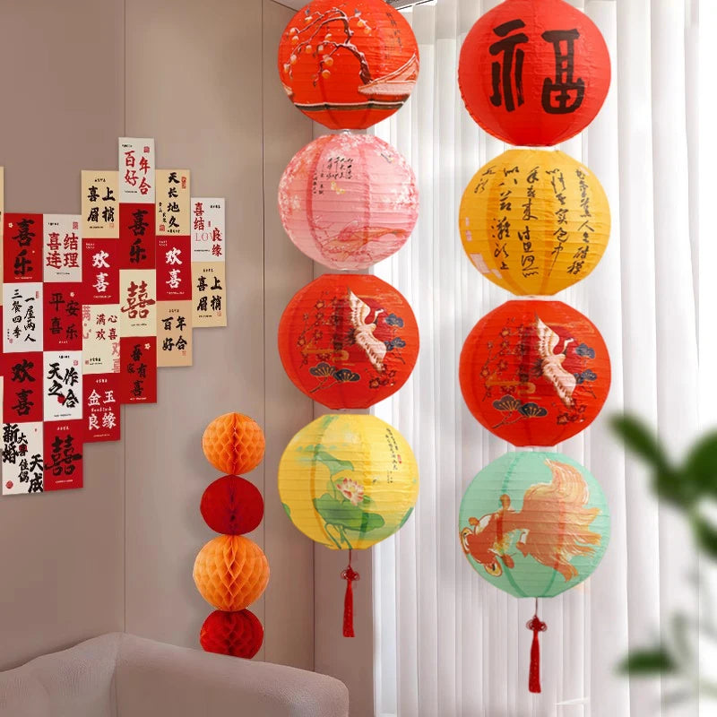 Paper Lantern Hanging Decorations Mid- Autumn Festival