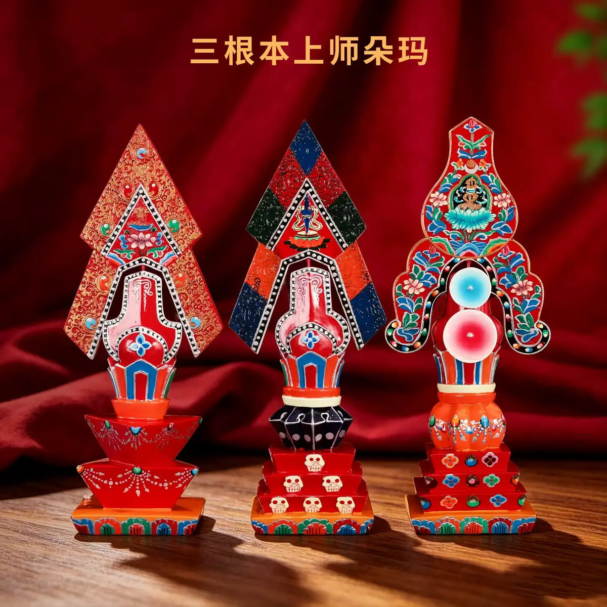 Nepali Resin Painted Dharma Doma Statue