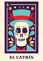 Mexican Skeleton Wall Art Canvas Painting Day of The Dead