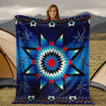 Native American Indian Style Quilted Flannel Blanket