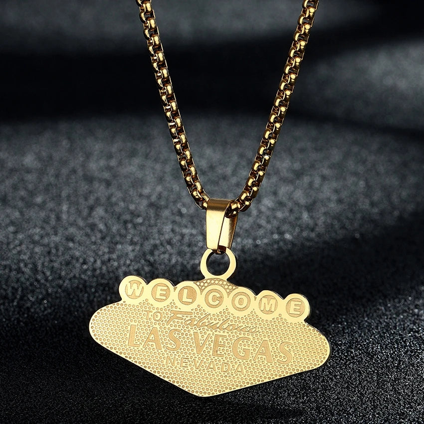 Engraved Star Pendant Necklace