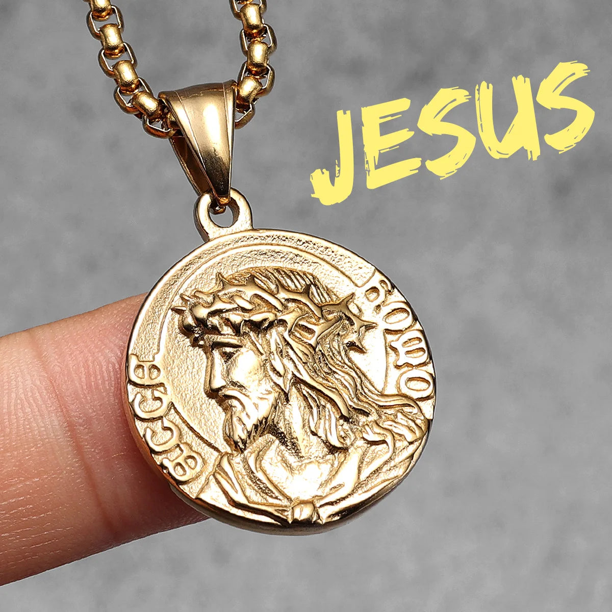 Jesus Heart Cross Necklaces Pendant Chain