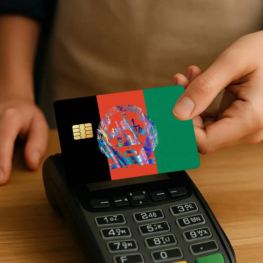 Afghanistan Flag Credit Skin Cover Card Stickers